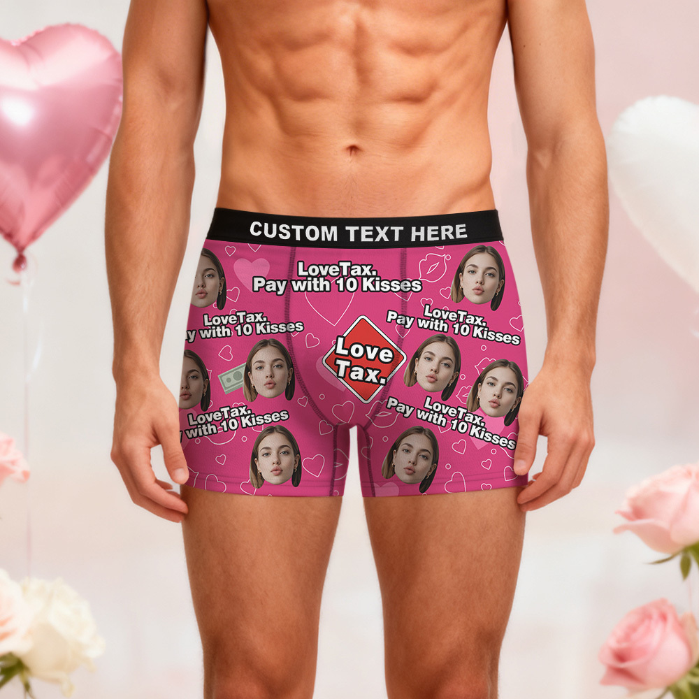 Valentine's Gifts Custom Face Men's Underwear Personalized Boxer Briefs Gifts for Him Multi Designs