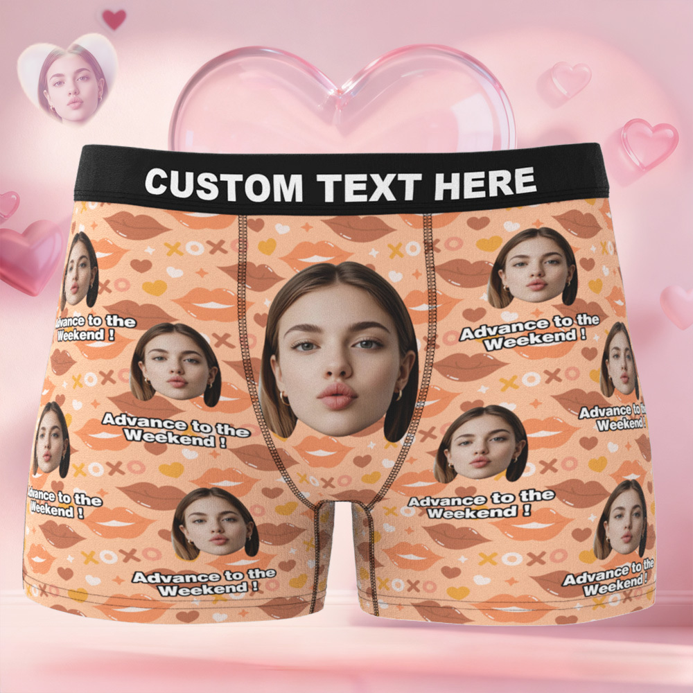 Valentine's Gifts Custom Face Men's Underwear Personalized Boxer Briefs Gifts for Him Multi Designs