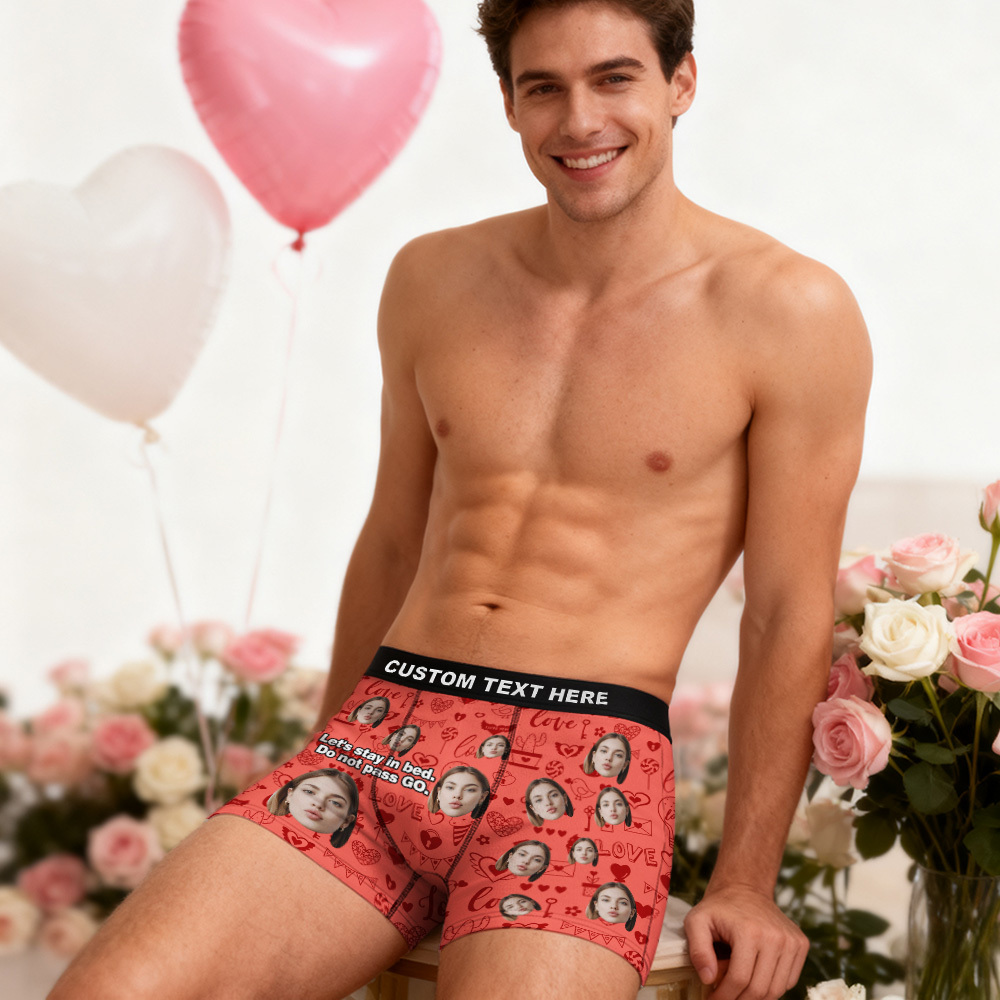 Valentine's Gifts Custom Face Men's Underwear Personalized Boxer Briefs Gifts for Him Multi Designs