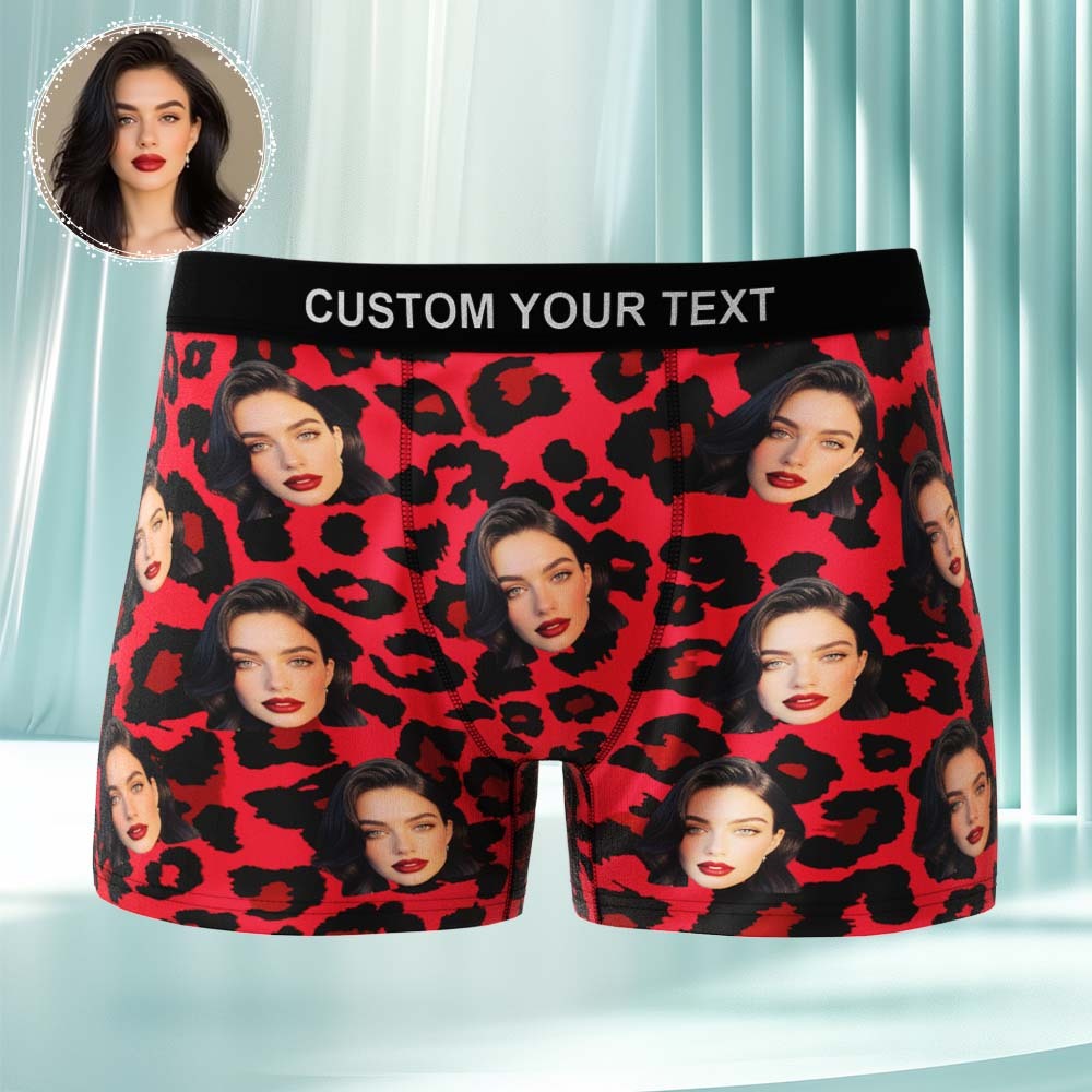 Custom Face Men's Boxer Briefs Personalized Photo Underwear Breathable
