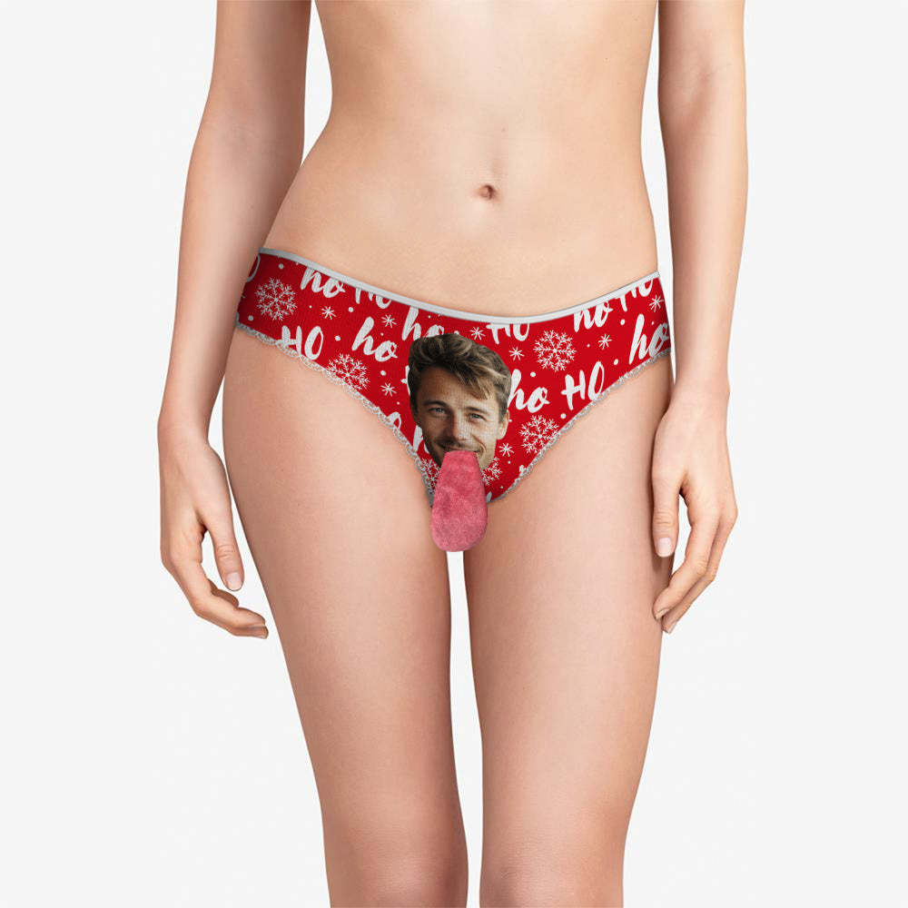 Custom Face Underwear Personalized Magnetic Tongue Underwear Christmas Gifts for Couple - MyFaceBoxer