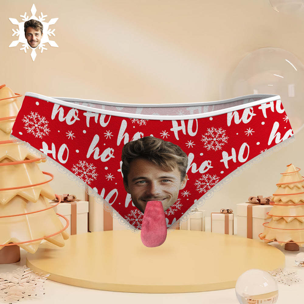 Custom Face Underwear Personalized Magnetic Tongue Underwear Christmas Gifts for Couple - MyFaceBoxer