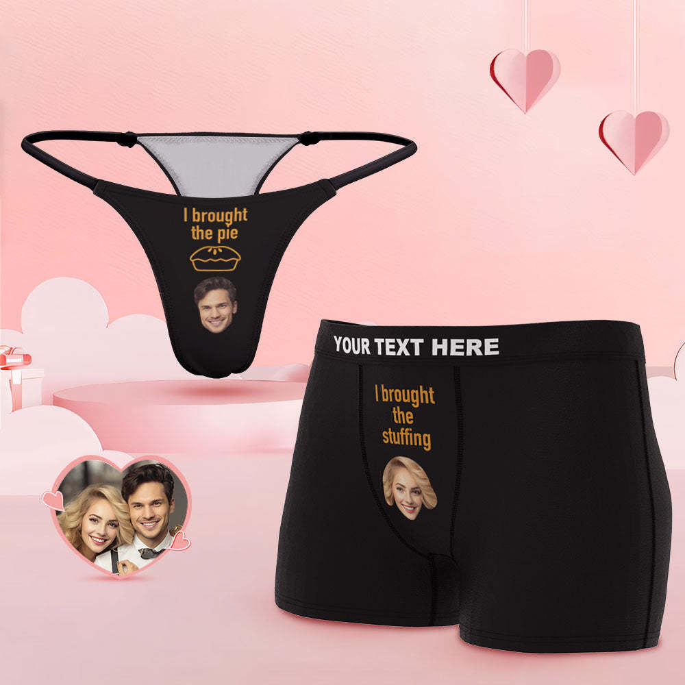 Custom Face Funny Couple Underwear Personalized Underwear Valentine's Day Gift - MyFaceBoxer