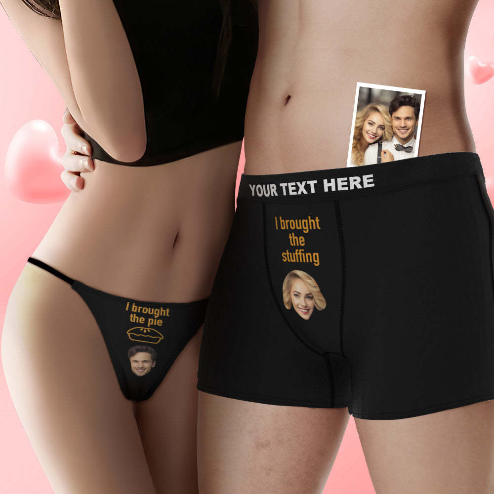 Custom Face Funny Couple Underwear Personalized Underwear Valentine's Day Gift - MyFaceBoxer