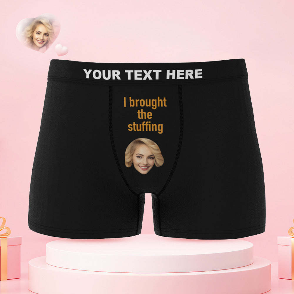 Custom Face Funny Couple Underwear Personalized Underwear Valentine's Day Gift - MyFaceBoxer