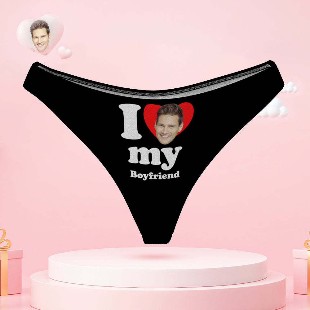 Custom Face Cute Love Couple Underwear Personalized Underwear Valentine's Day Gift - MyFaceBoxer