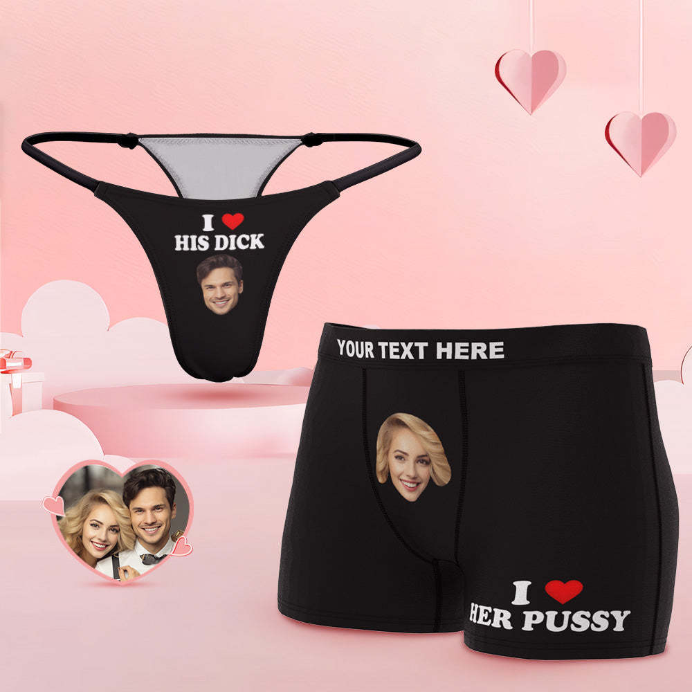 Custom Face Couple Underwear Love Your Body Personalized Underwear Valentine's Day Gift - MyFaceBoxer