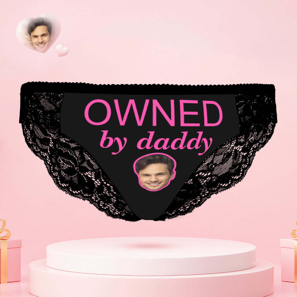 Custom Face Couple Underwear Yes Daddy Personalized Underwear Valentine's Day Gift - MyFaceBoxer