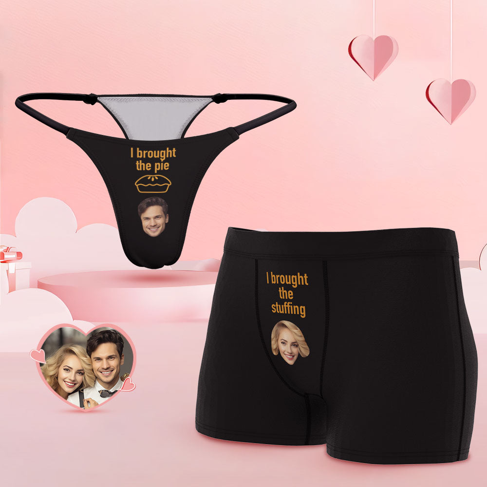Custom Face Funny Couple Underwear Personalized Underwear Valentine's Day Gift - MyFaceBoxer