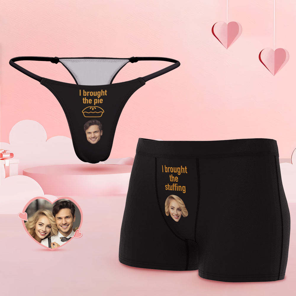 Custom Face Funny Couple Underwear Personalized Underwear Valentine's Day Gift - MyFaceBoxer