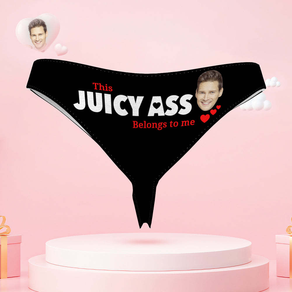 Custom Face Couple Underwear You Belong to Me Personalized Underwear Valentine's Day Gift - MyFaceBoxer