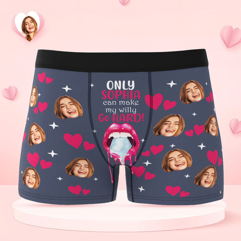 Custom Face Underwear Personalized Funny Couple Boxer Briefs and Panties Valentine's Day Gifts - MyFaceBoxer