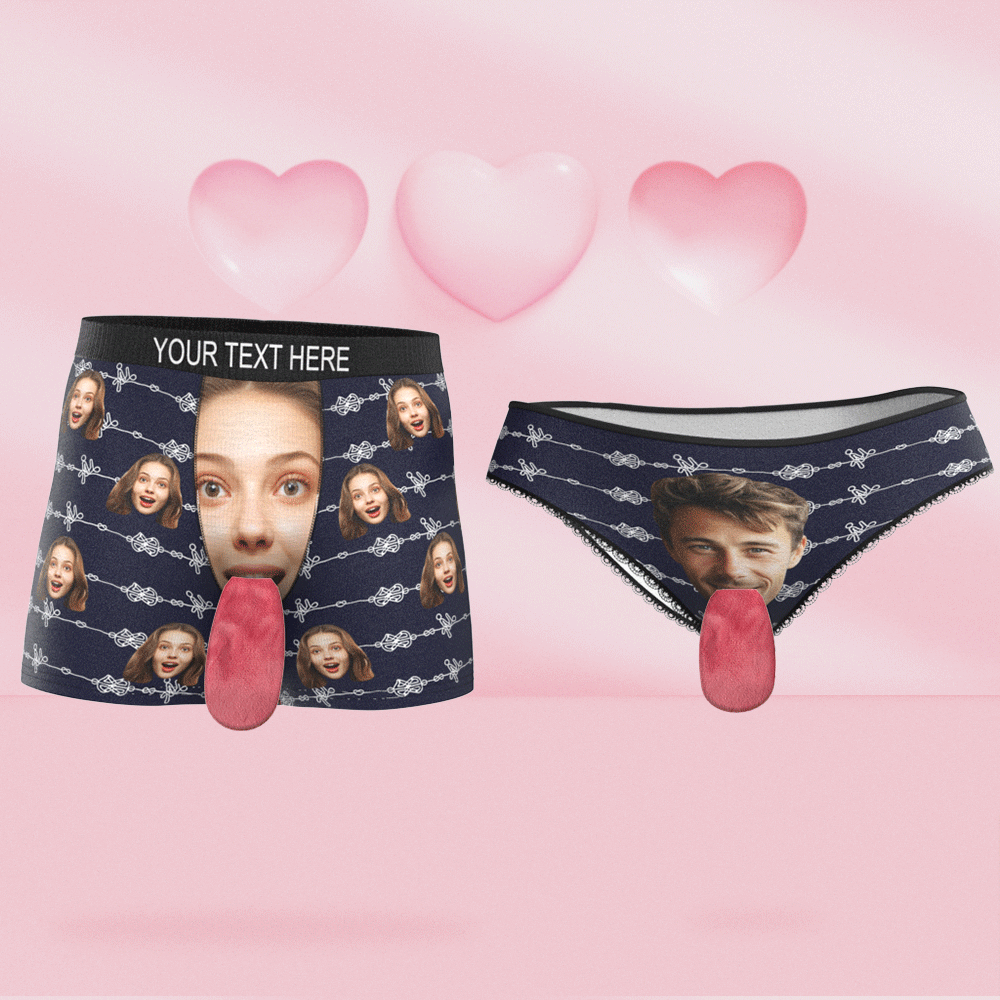 Custom Face Underwear Personalized Magnetic Tongue Underwear Valentine's Day Gifts - MyFaceBoxer