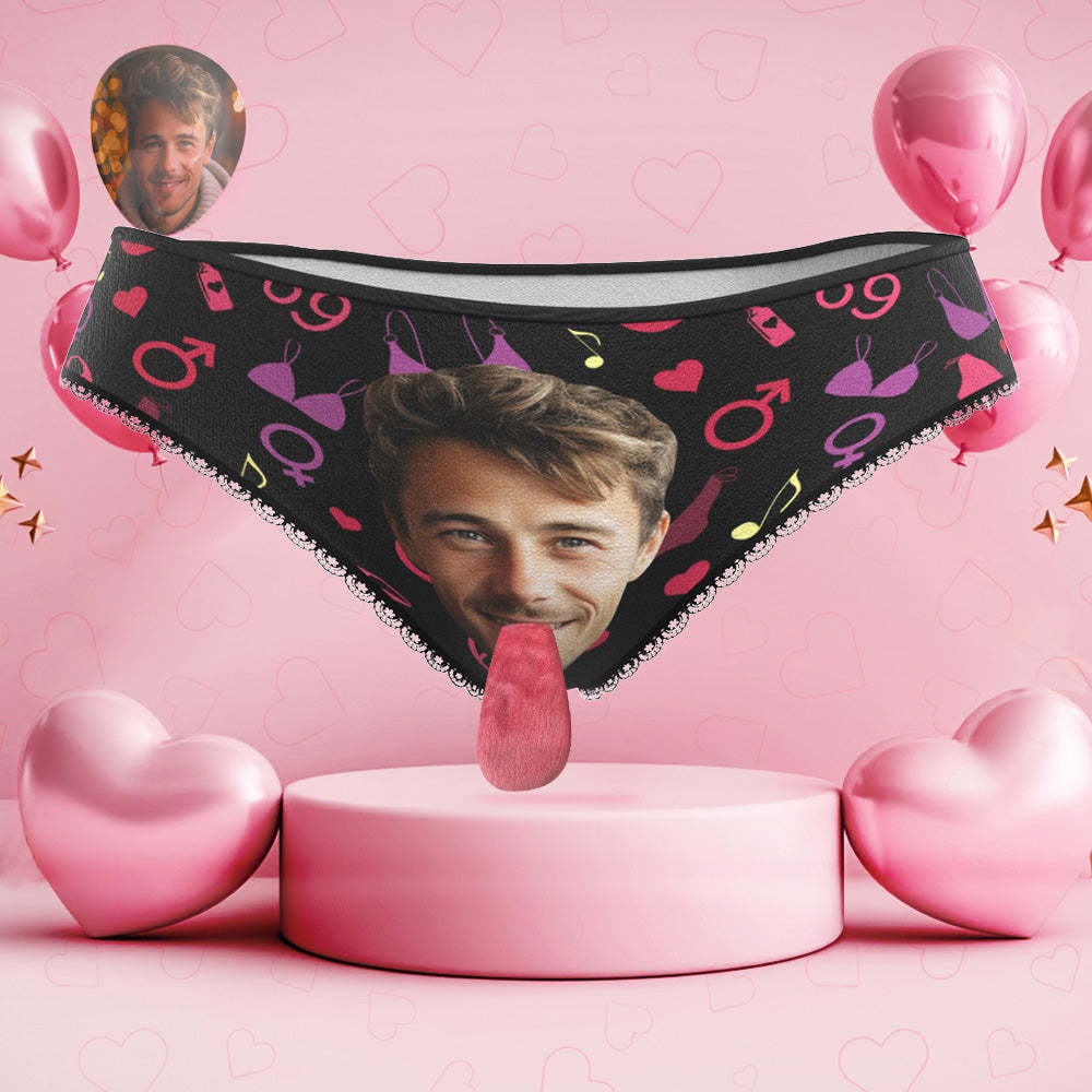 Custom Face Underwear Personalized Magnetic Tongue Underwear Valentine's Gifts - MyFaceBoxer