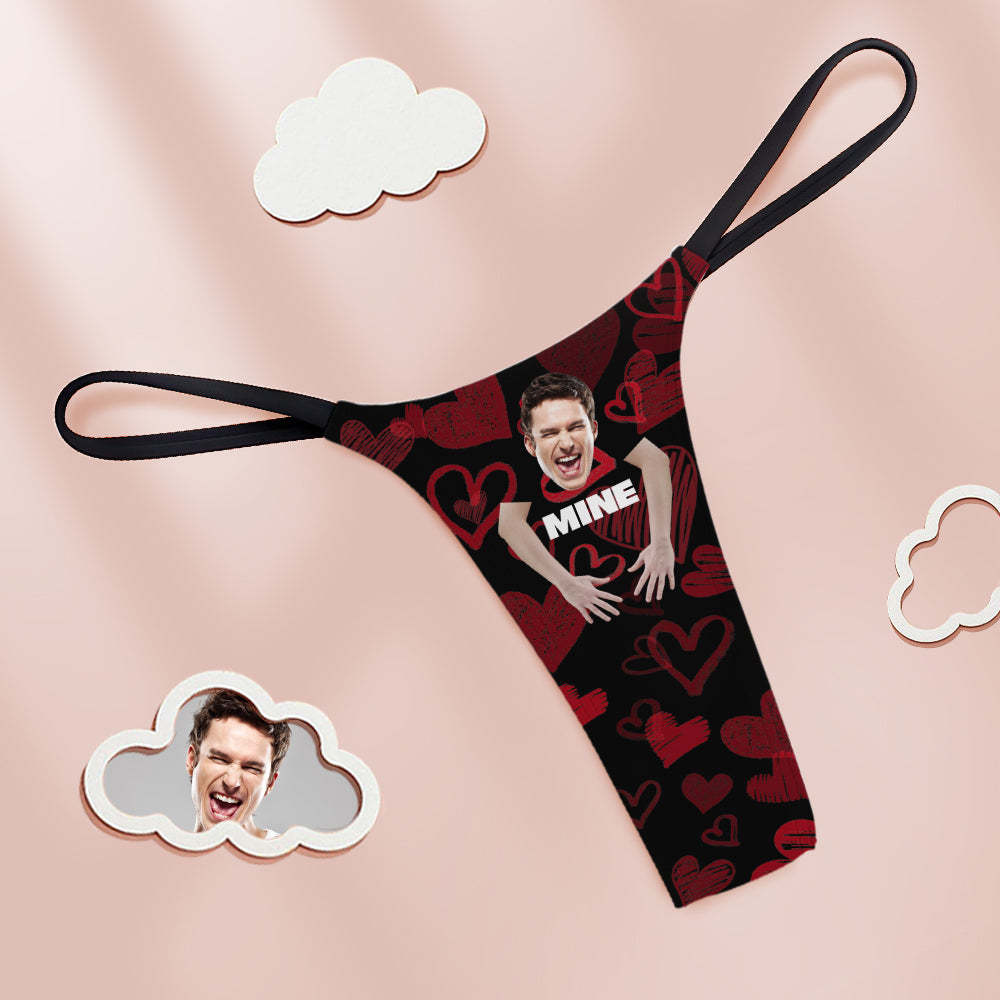 Custom Face Women's Tanga Thong Valentine's Day Gift-Mine - MyFaceBoxer