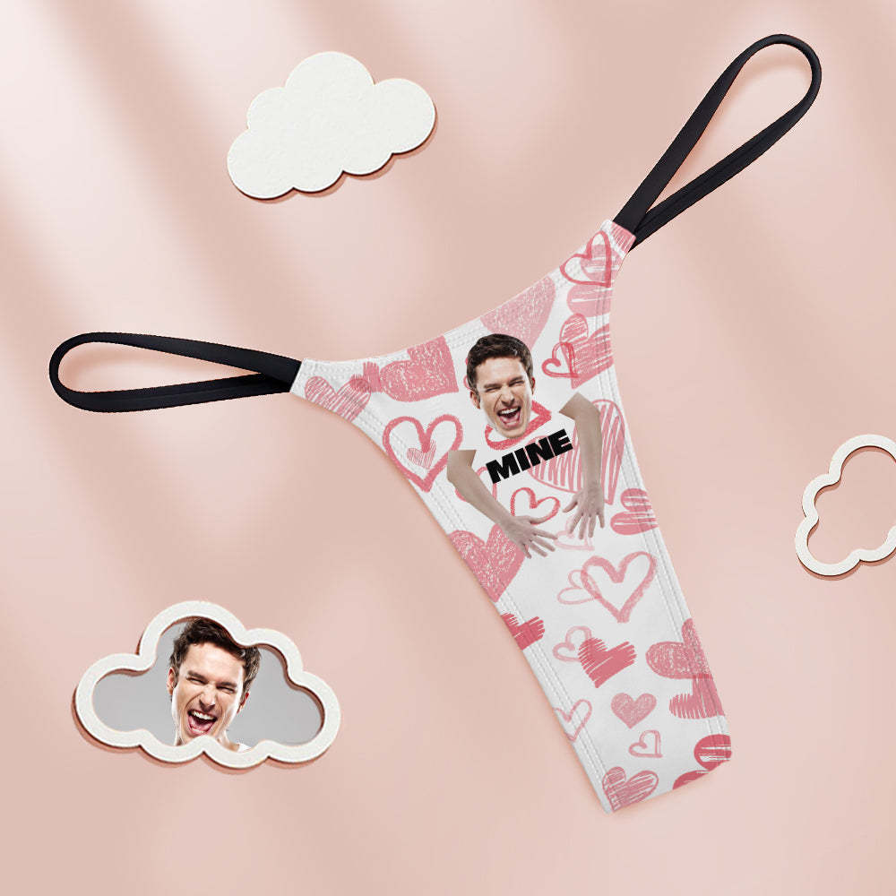 Custom Face Women's Tanga Thong Valentine's Day Gift-Mine - MyFaceBoxer
