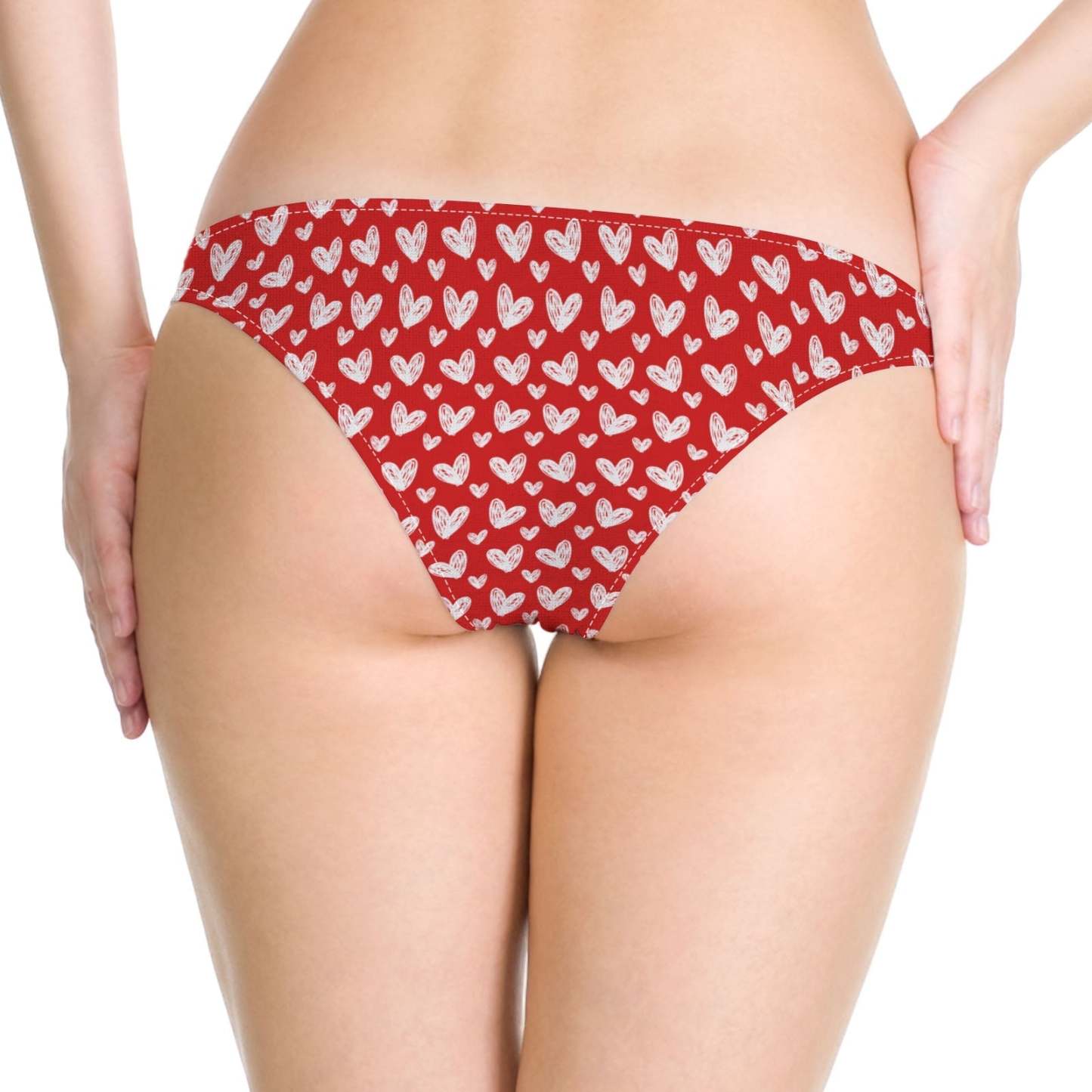 Custom Photo and Name Women Panties Personalized Heart Picture Thongs Underwear Gift For Her - MyFaceBoxer