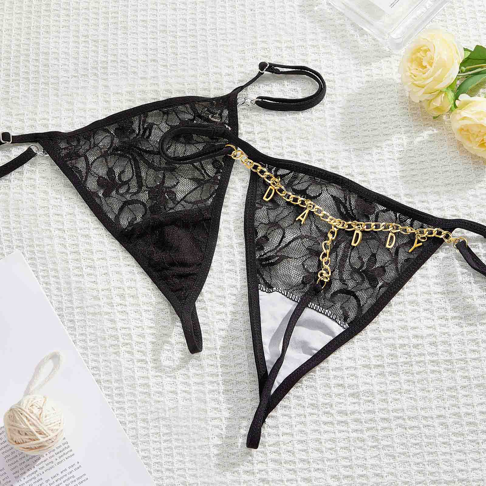 Custom Name Letter Thong Personalized Sexy Waist Chain Thong Gift For Her - MyFaceBoxer
