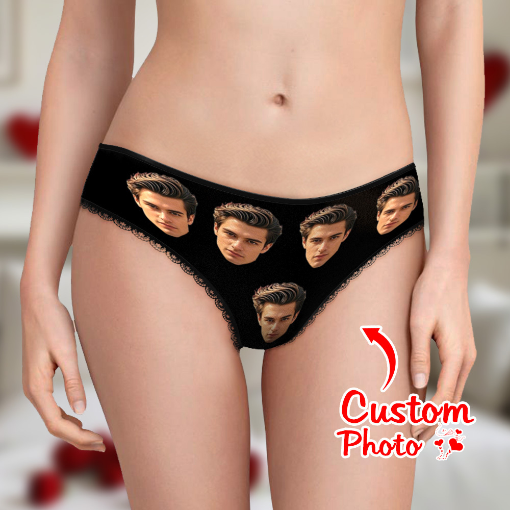 Custom Big Face Panties Personalized Women's Underwear Valentine's Gift for Girlfriend - MyFaceBoxer