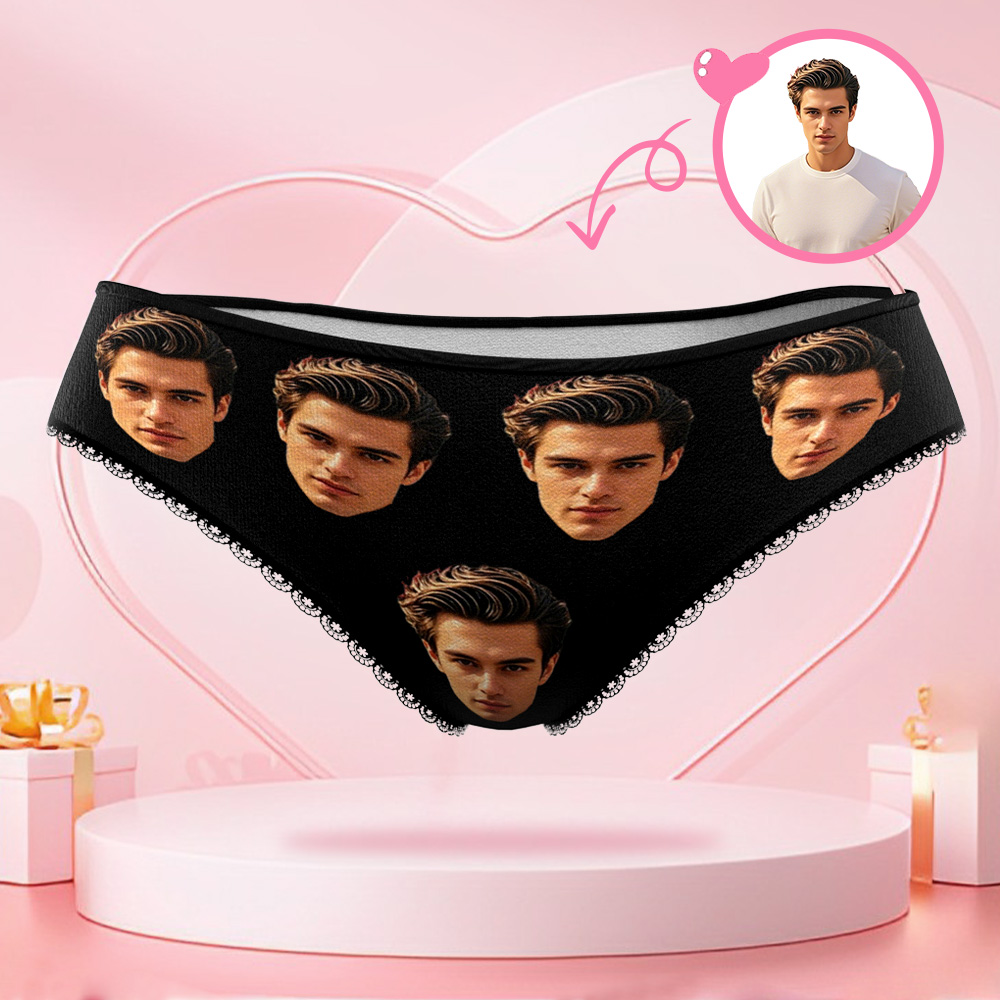 Custom Big Face Panties Personalized Women's Underwear Valentine's Gift for Girlfriend