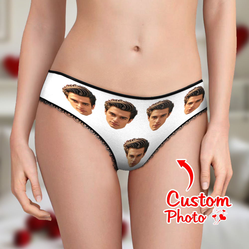 Custom Big Face Panties Personalized Women's Underwear Valentine's Gift for Girlfriend - MyFaceBoxer