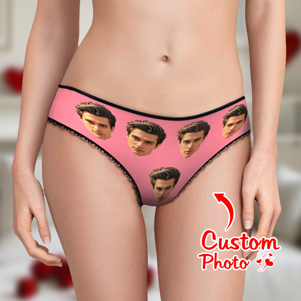 Custom Big Face Panties Personalized Women's Underwear Valentine's Gift for Girlfriend - MyFaceBoxer