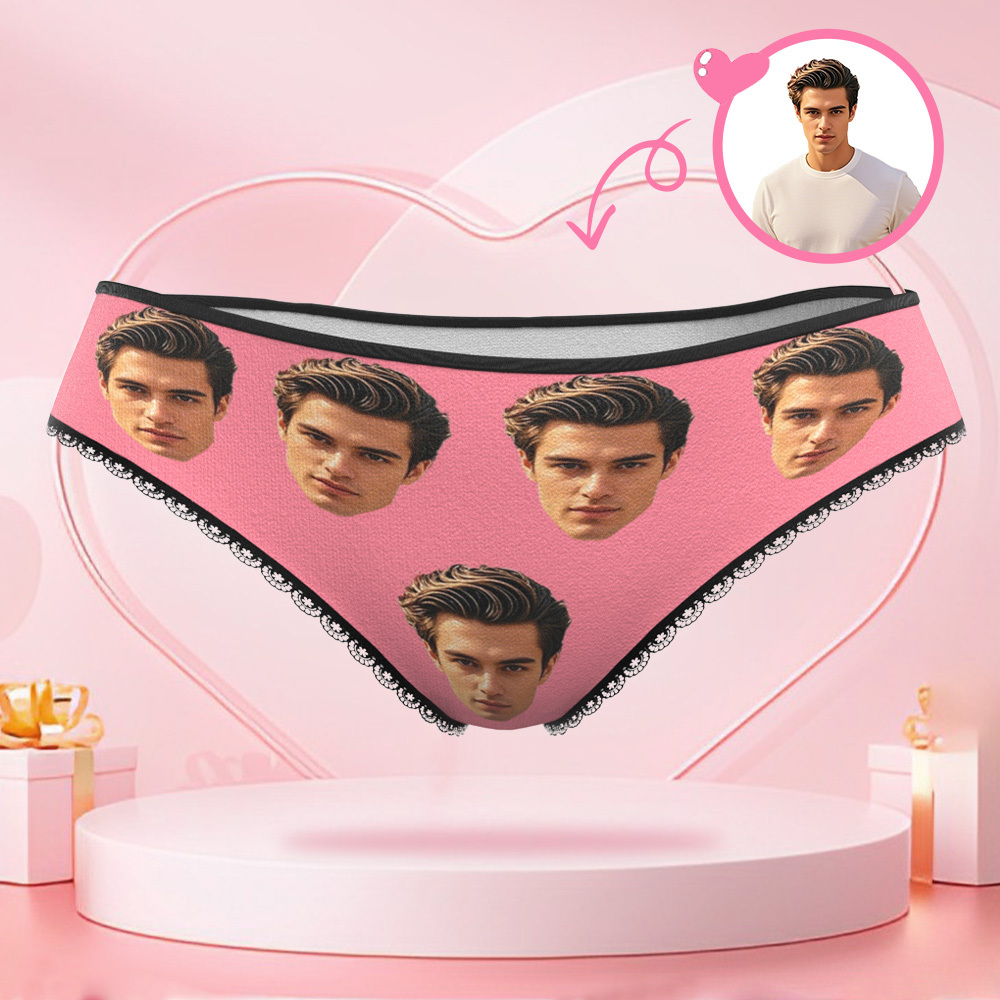 Custom Big Face Panties Personalized Women's Underwear Valentine's Gift for Girlfriend - MyFaceBoxer