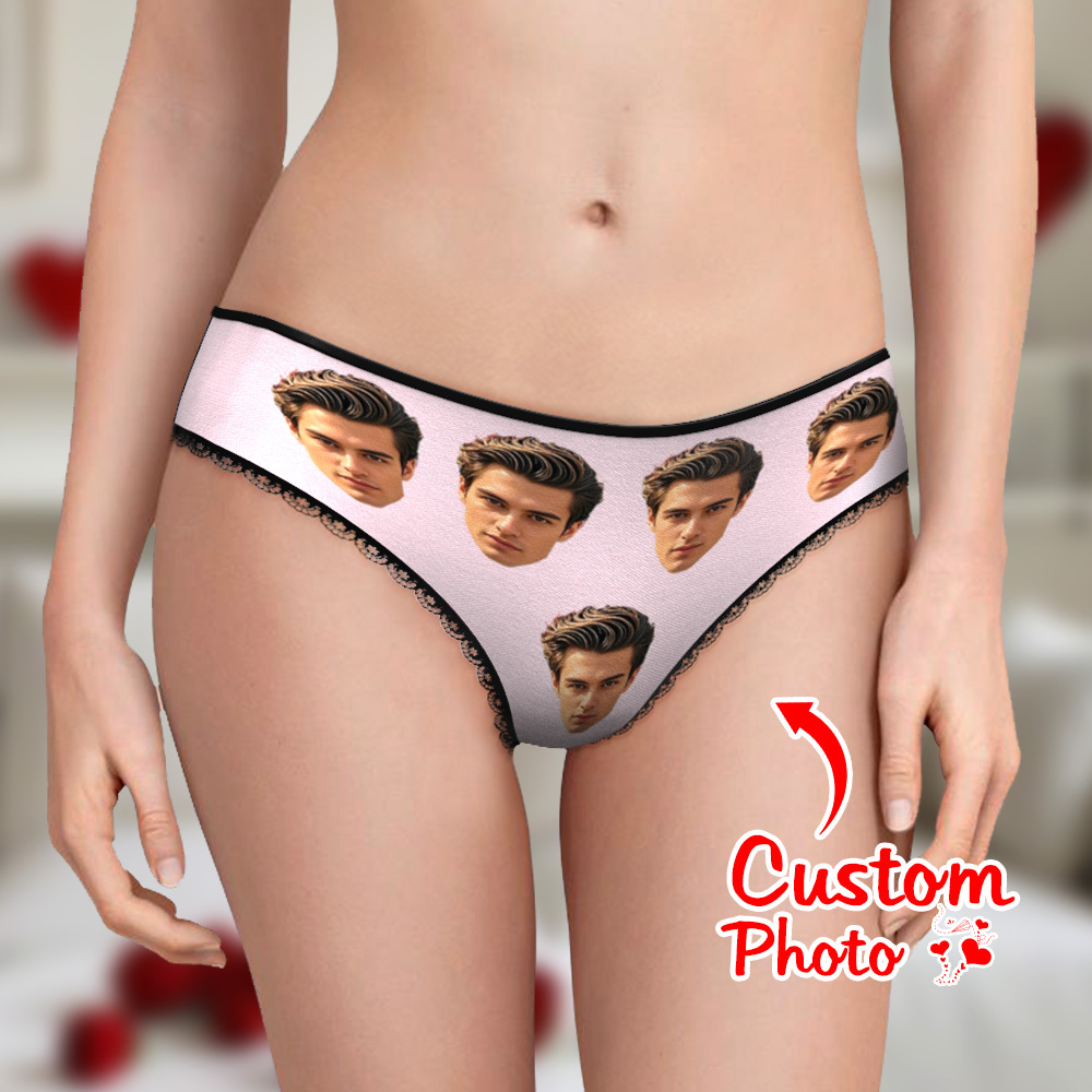 Custom Big Face Panties Personalized Women's Underwear Valentine's Gift for Girlfriend - MyFaceBoxer