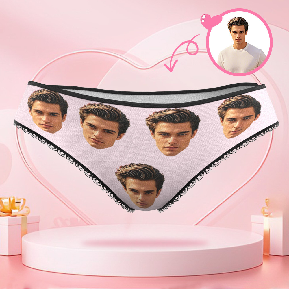 Custom Big Face Panties Personalized Women's Underwear Valentine's Gift for Girlfriend - MyFaceBoxer