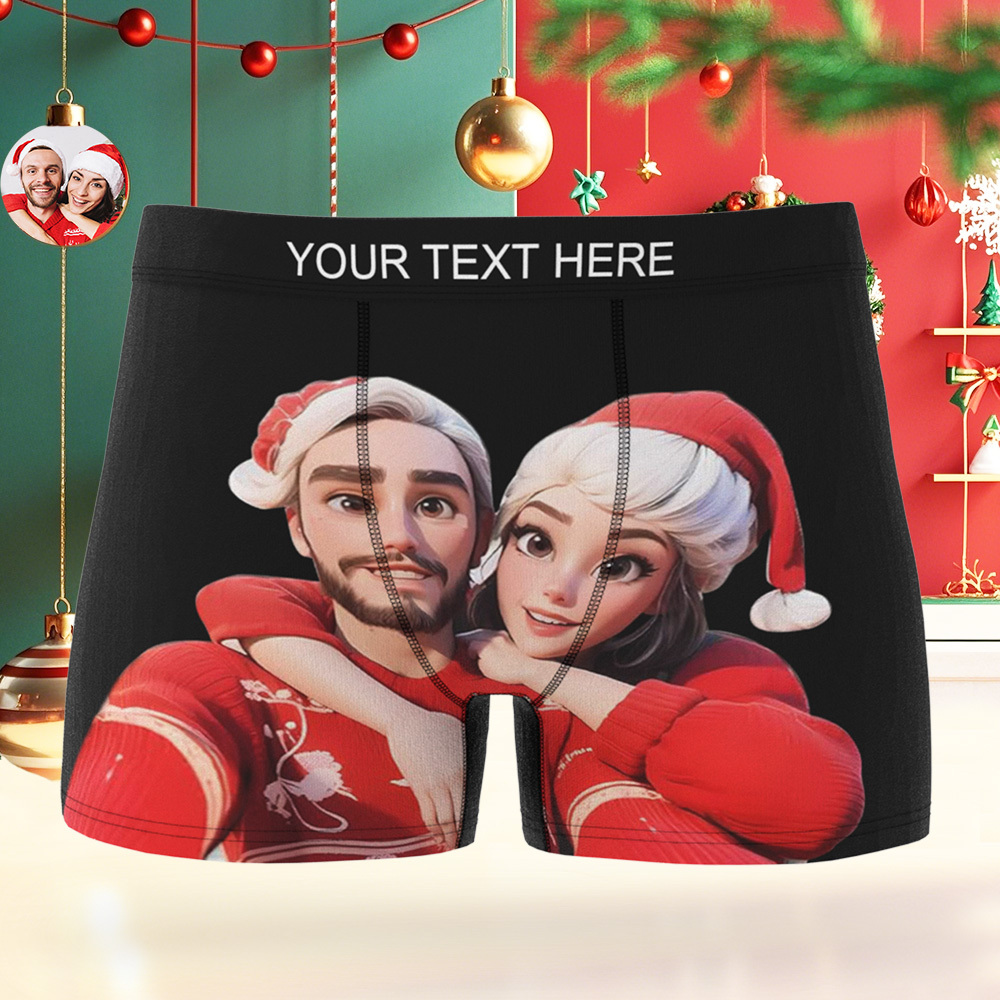 Custom Men's Boxer Personalized Cartoon Style 3D Photo Boxer Briefs for Boyfriend - MyFaceBoxer