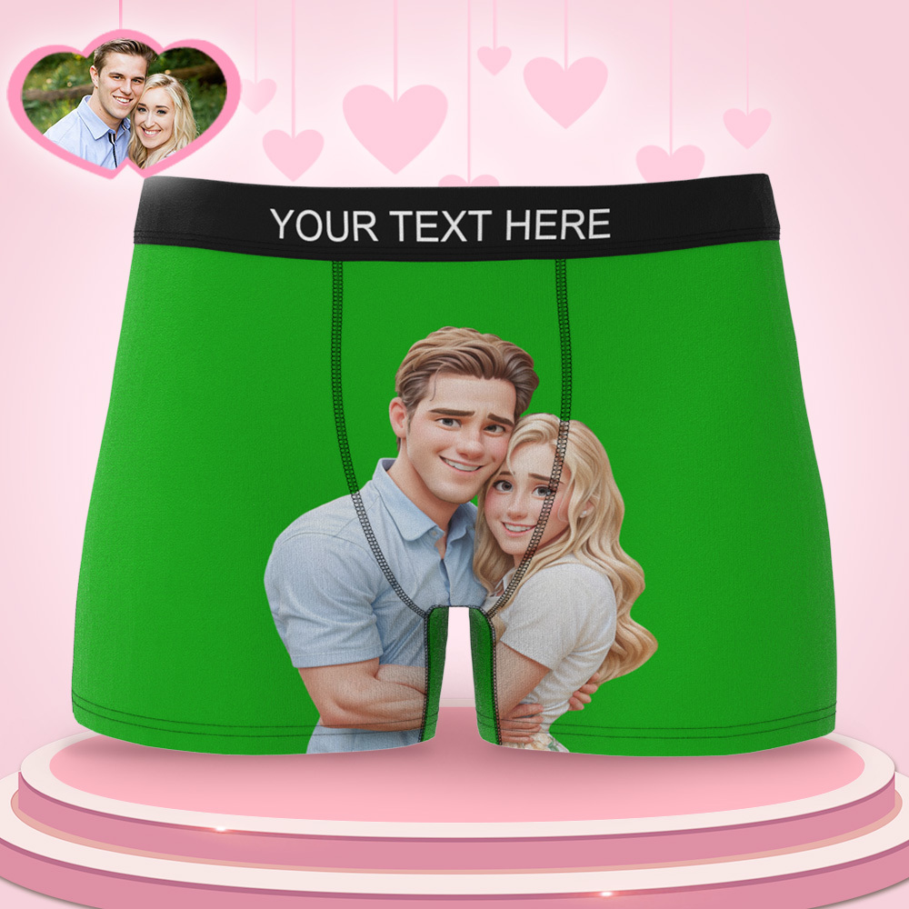 Custom Men's Boxer Personalized Cartoon Style 3D Photo Boxer Briefs for Boyfriend - MyFaceBoxer