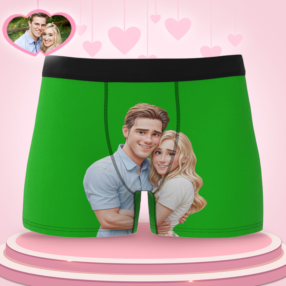 Custom Men's Boxer Personalized Cartoon Style 3D Photo Boxer Briefs for Boyfriend - MyFaceBoxer