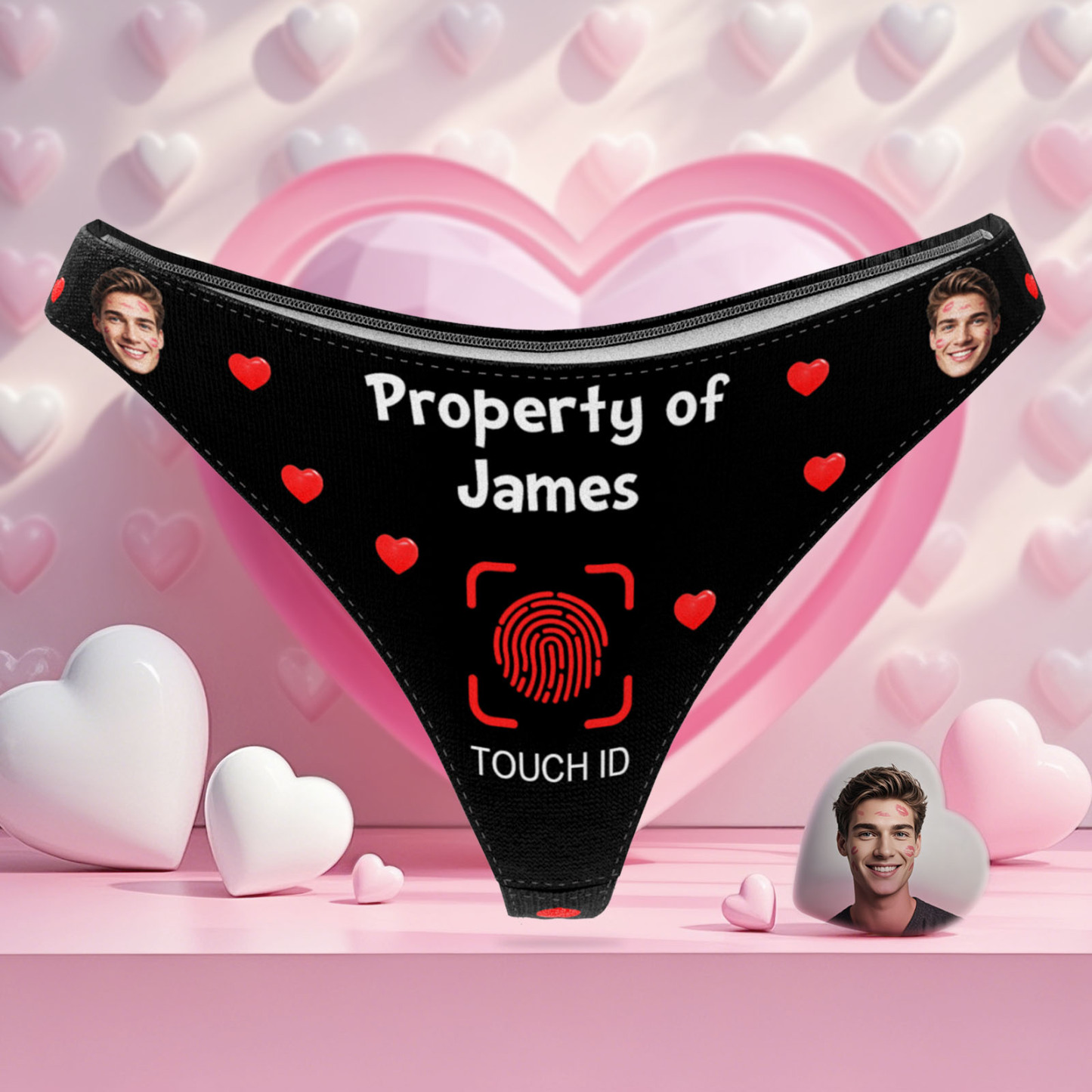 Custom Photo Panties Personalized Face ID Touch ID Property Of Women's Underwear Valentine's Gift for Girlfriend - MyFaceBoxer
