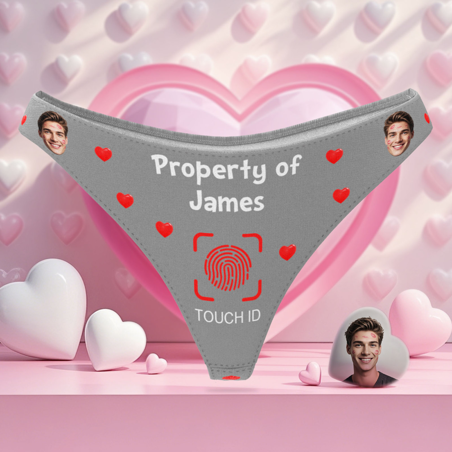 Custom Photo Panties Personalized Face ID Touch ID Property Of Women's Underwear Valentine's Gift for Girlfriend - MyFaceBoxer