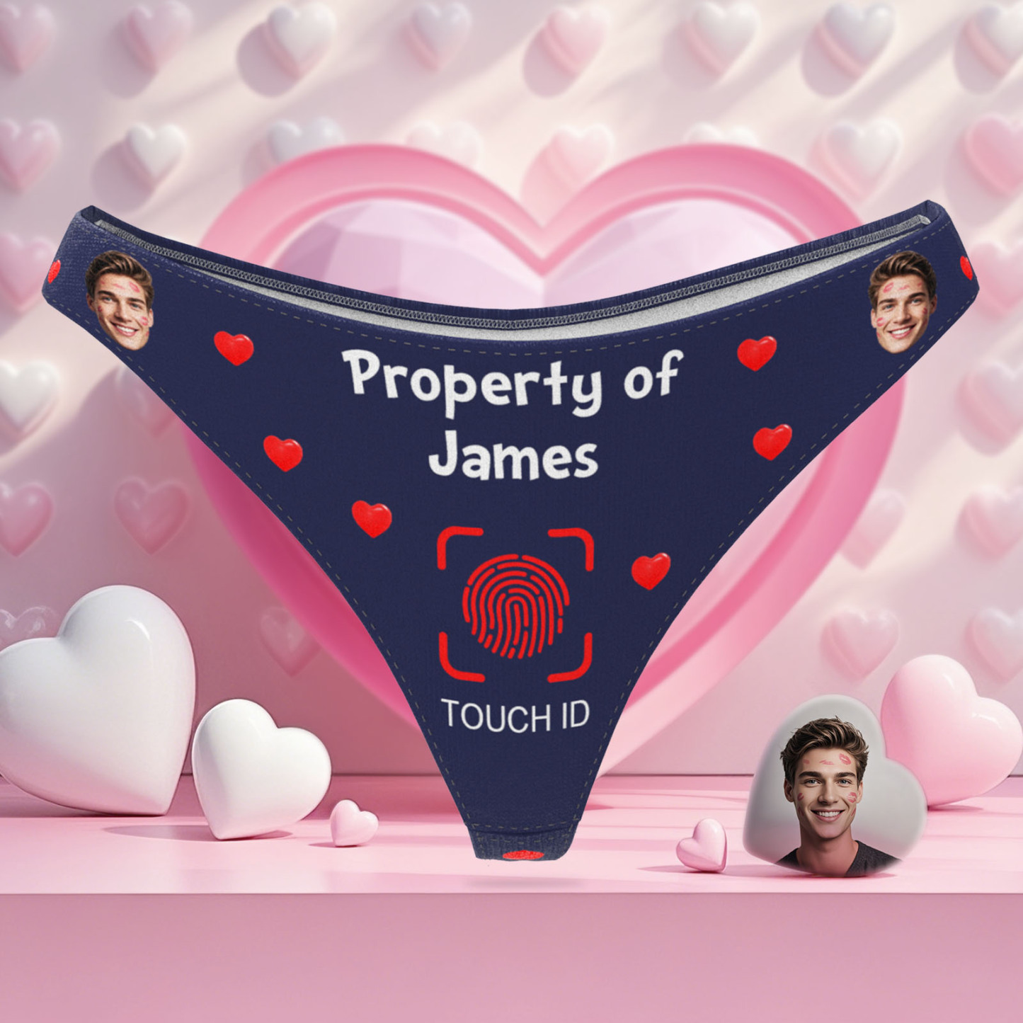 Custom Photo Panties Personalized Face ID Touch ID Property Of Women's Underwear Valentine's Gift for Girlfriend - MyFaceBoxer