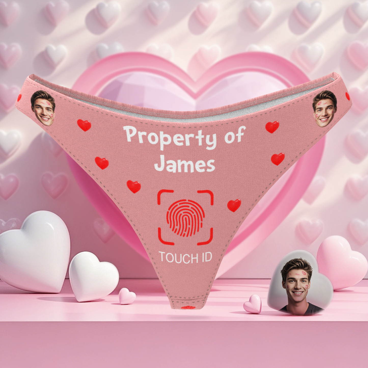 Custom Photo Panties Personalized Face ID Touch ID Property Of Women's Underwear Valentine's Gift for Girlfriend - MyFaceBoxer