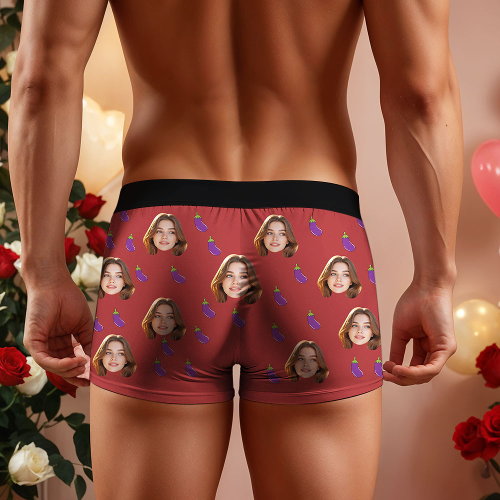 Men's Customized Face Boxer Personalised I Love You Photo Boxer Underwear For Husband Boyfriend - MyFaceBoxer
