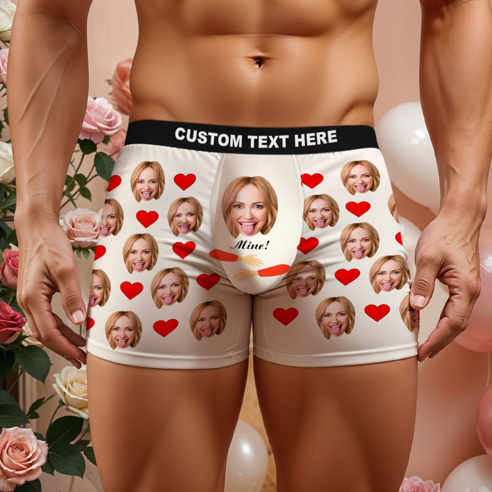 Personalized Photo Gift for Boyfriend Husband, Face Underwear, Custom Men Underwear, Anniversary/Birthday Gift for Him - MyFaceBoxer