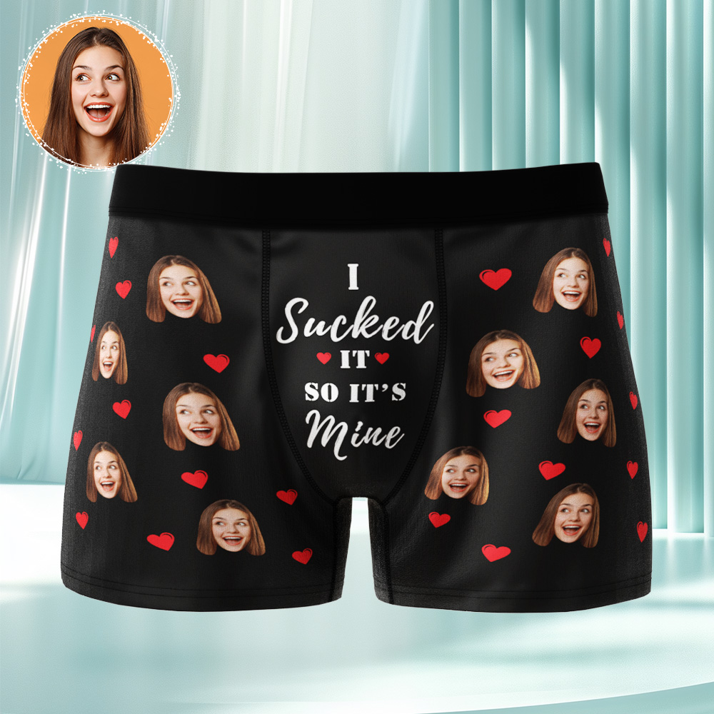 Breathable Ice Silk Men's Boxer Briefs Custom Underwear	 I Licked It so It's Mine