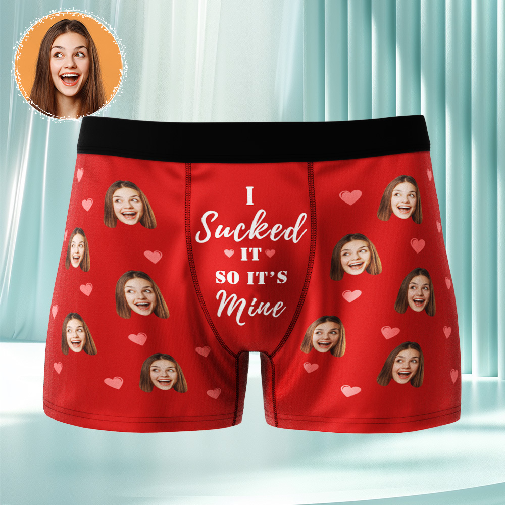 Breathable Ice Silk Men's Boxer Briefs Custom Underwear	 I Licked It so It's Mine