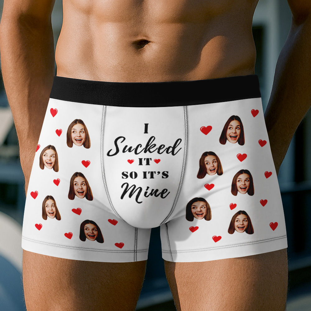 Breathable Ice Silk Men's Boxer Briefs Custom Underwear	 I Licked It so It's Mine