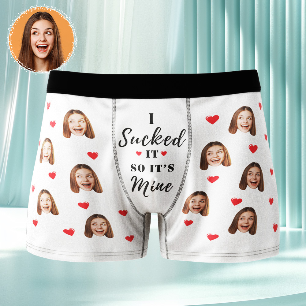 Breathable Ice Silk Men's Boxer Briefs Custom Underwear	 I Licked It so It's Mine