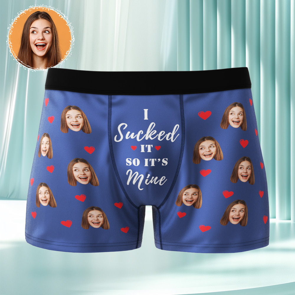 Breathable Ice Silk Men's Boxer Briefs Custom Underwear	 I Licked It so It's Mine