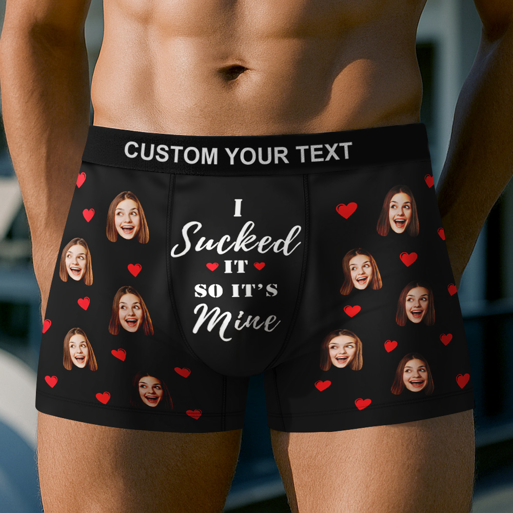 Custom Underwear Men's Boxer Briefs Breathable Ice Silk I Licked It so It's Mine