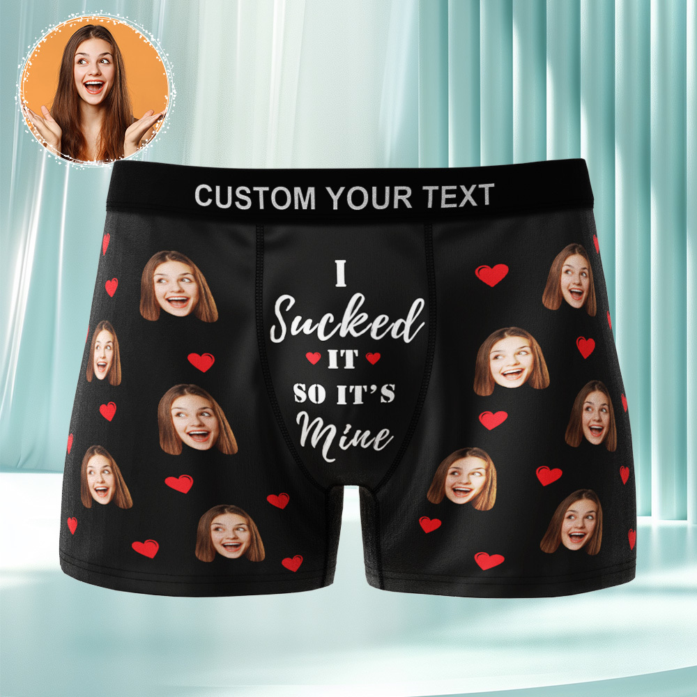 Custom Underwear Men's Boxer Briefs Breathable Ice Silk I Licked It so It's Mine