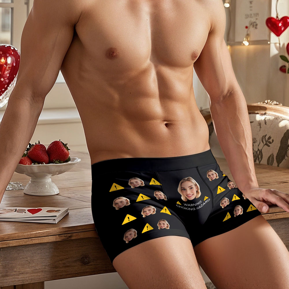 Custom Face Boxer Briefs Personalized Funny Face Underwear Multi Girlfriend Face Print Photo Lingerie Shorts Men Boyfriend