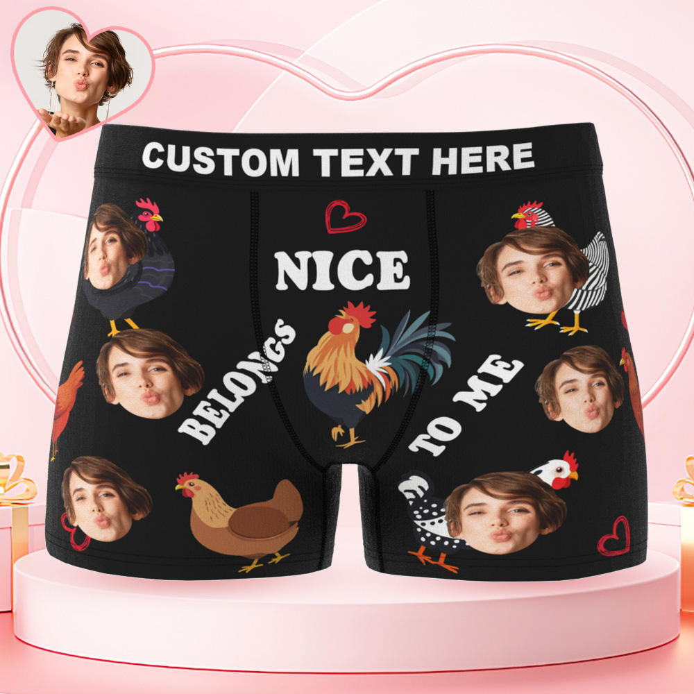 Custom Face Underwear Men's Boxer Brief Cock Novelty Gifts for Him