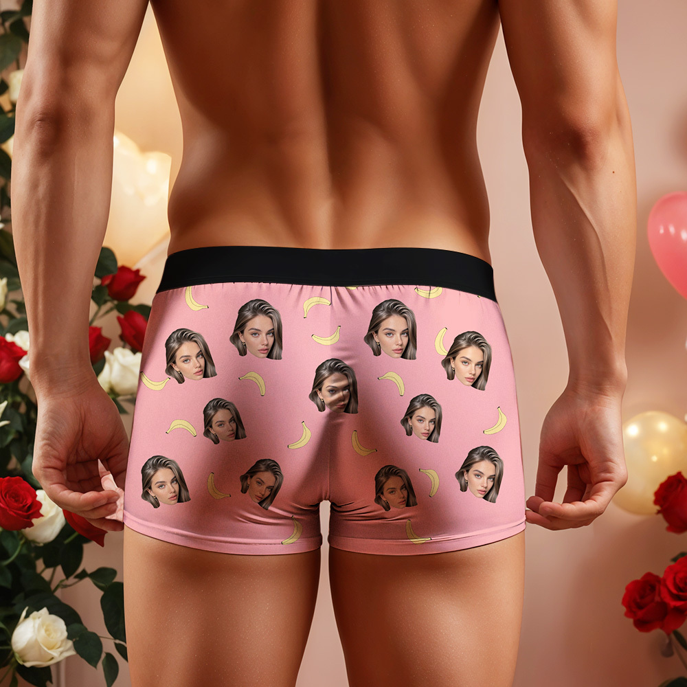 Custom Photo Funny Gifts For Him Men's Boxers Peeling Only For Her