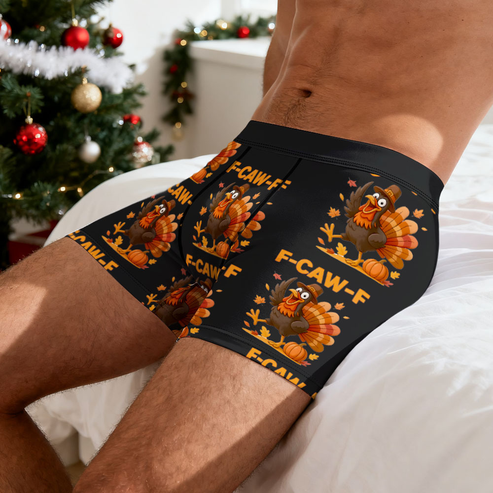 Underpants Funny F-Caw-F Chicken FCAWF Underwear Custom Trunk Trenky Men's Boxer Brief Gift