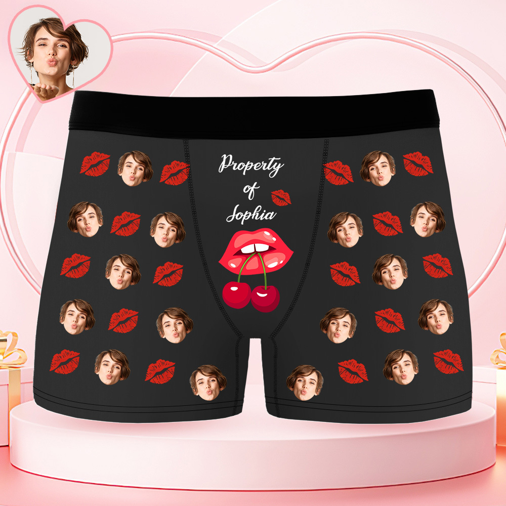 Personalized Face Boxer Briefs, Funny Photo Underwear, Christmas Gift 